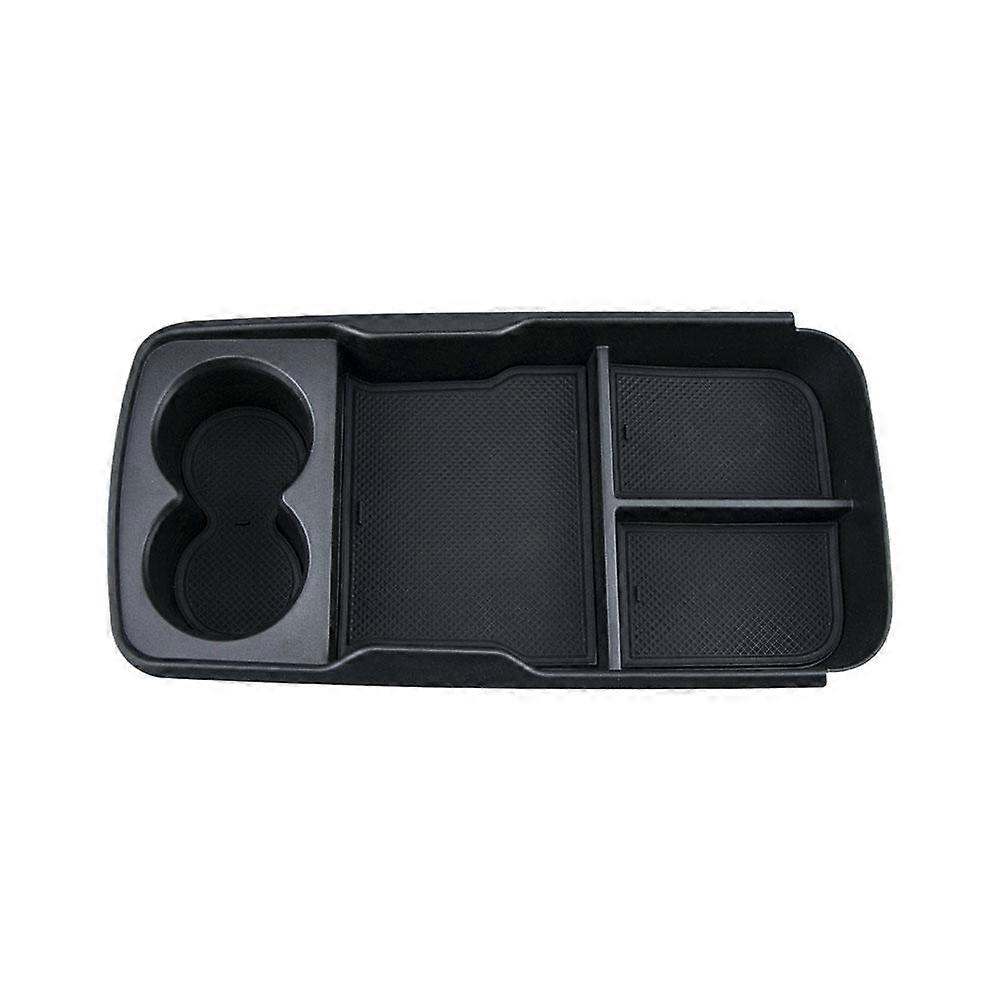 For Kia EV6 2022 2023 Car Armrest Console Tray Central Storage Box Black Color EV6 Console Central Armrest Console Cup Holder