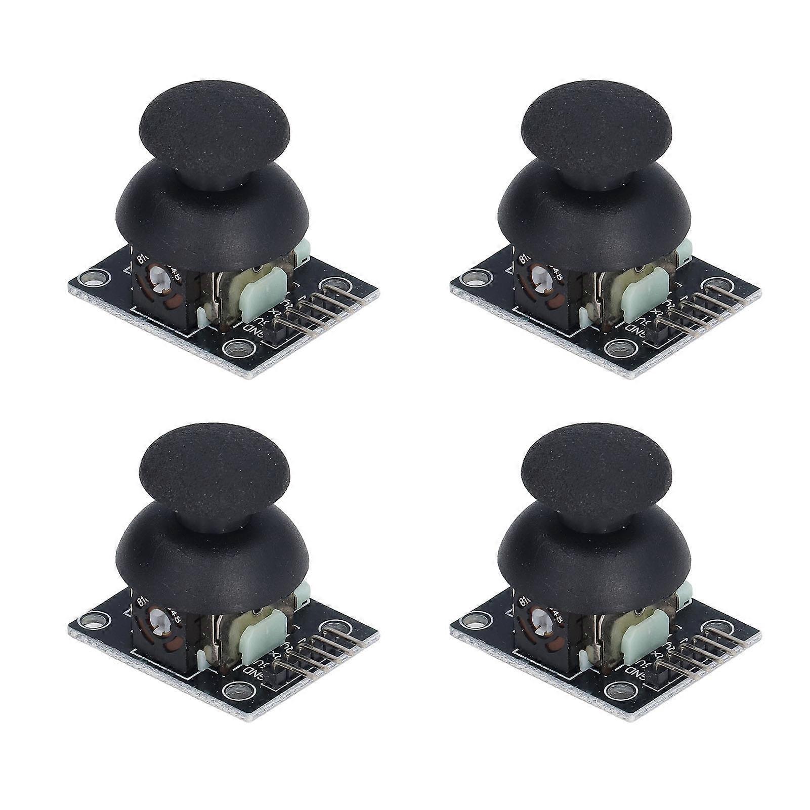 4-Pc Joystick Module Kit: 5-Pin Game Controller with X Y Dual Axes Sensor Expansion Compatibility