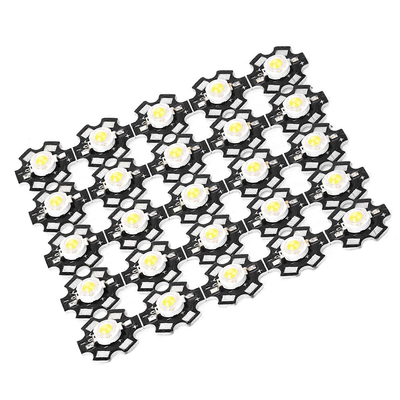 25PCS High Bright Integrated Chip Light Source LED Bead Spotlight Bulb White 30000-35000K