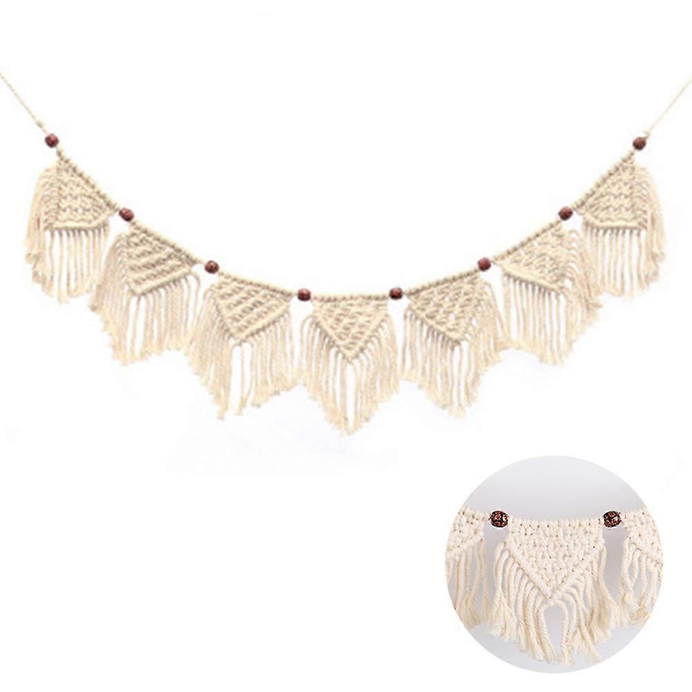Macrame Woven Tassel Woven Chic Small Flag Home Wall Decoration