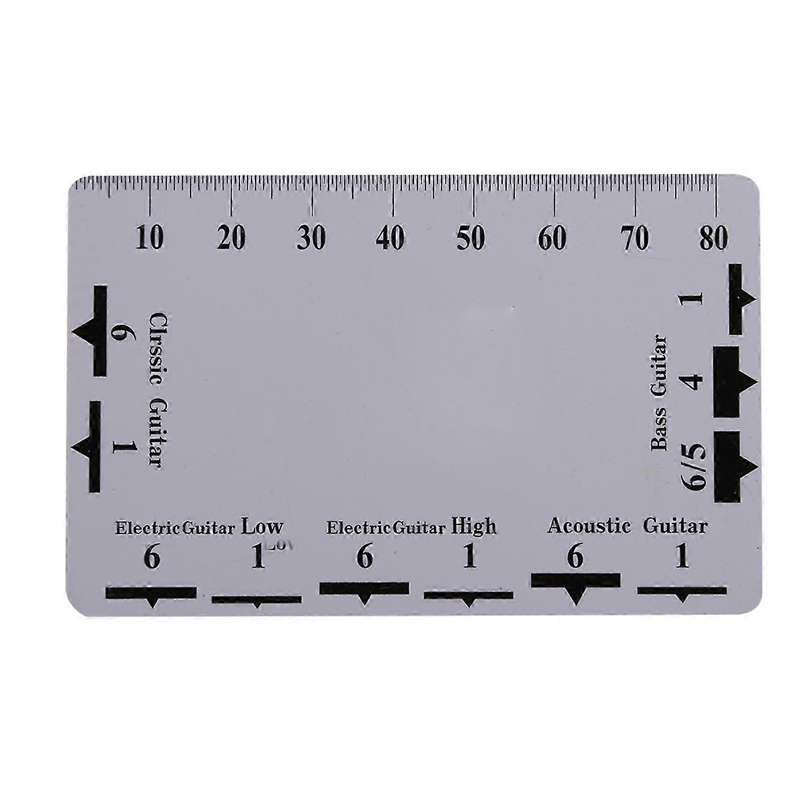 Exquisite 2Pcs String Action Gauge Ruler Measuring Tools for Guitar Bass Instrument Accessories