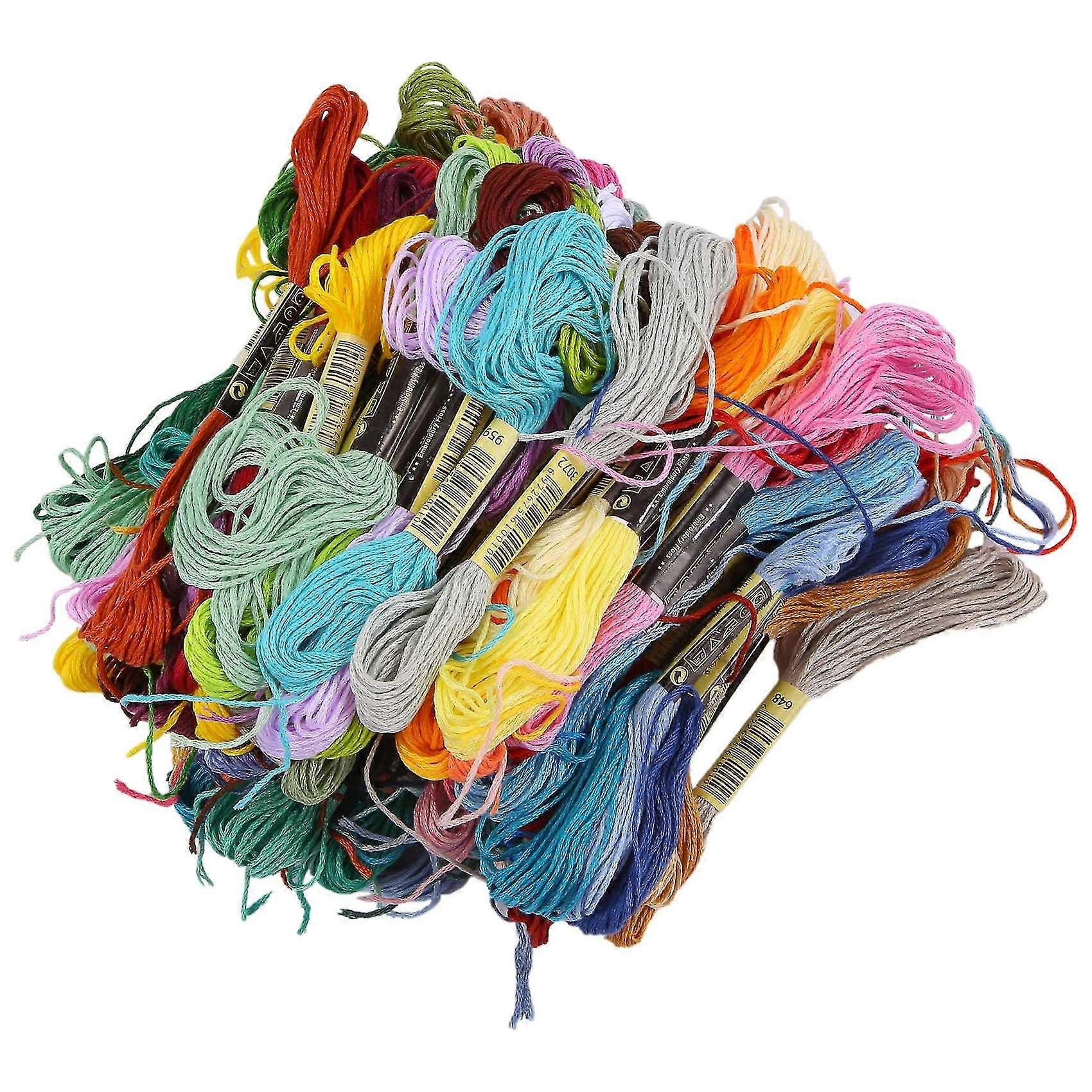 100 Skeins Embroidery Thread Random Colors Cotton Embroidery Floss With ...
