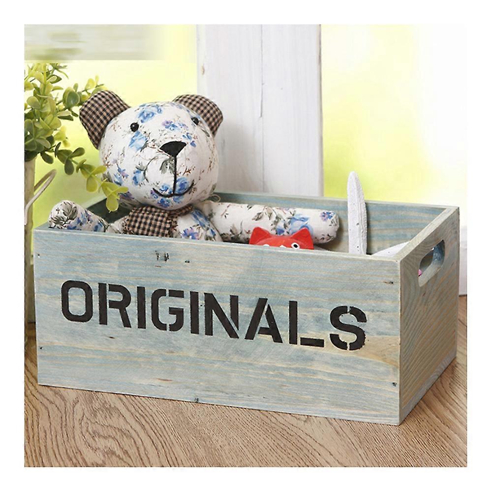 Wood Table Storage Box Comestics Snacks small