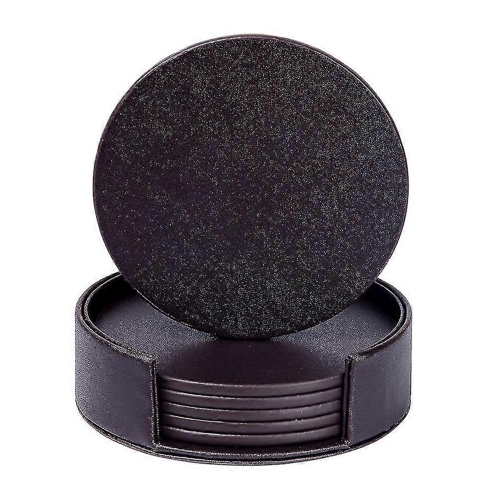 6pcs Leather Coasters For Drinks
