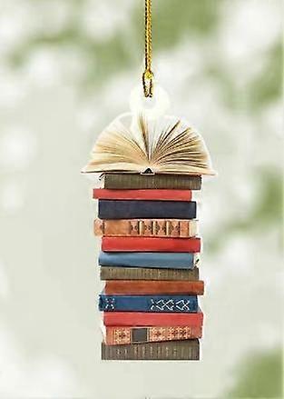 クリスマスツリーの飾りの装飾本、本の車の休日のクリスマスハンギングオーナメントは、クリスマスツリーのホームパーティーの装飾ギフトのために飾られています