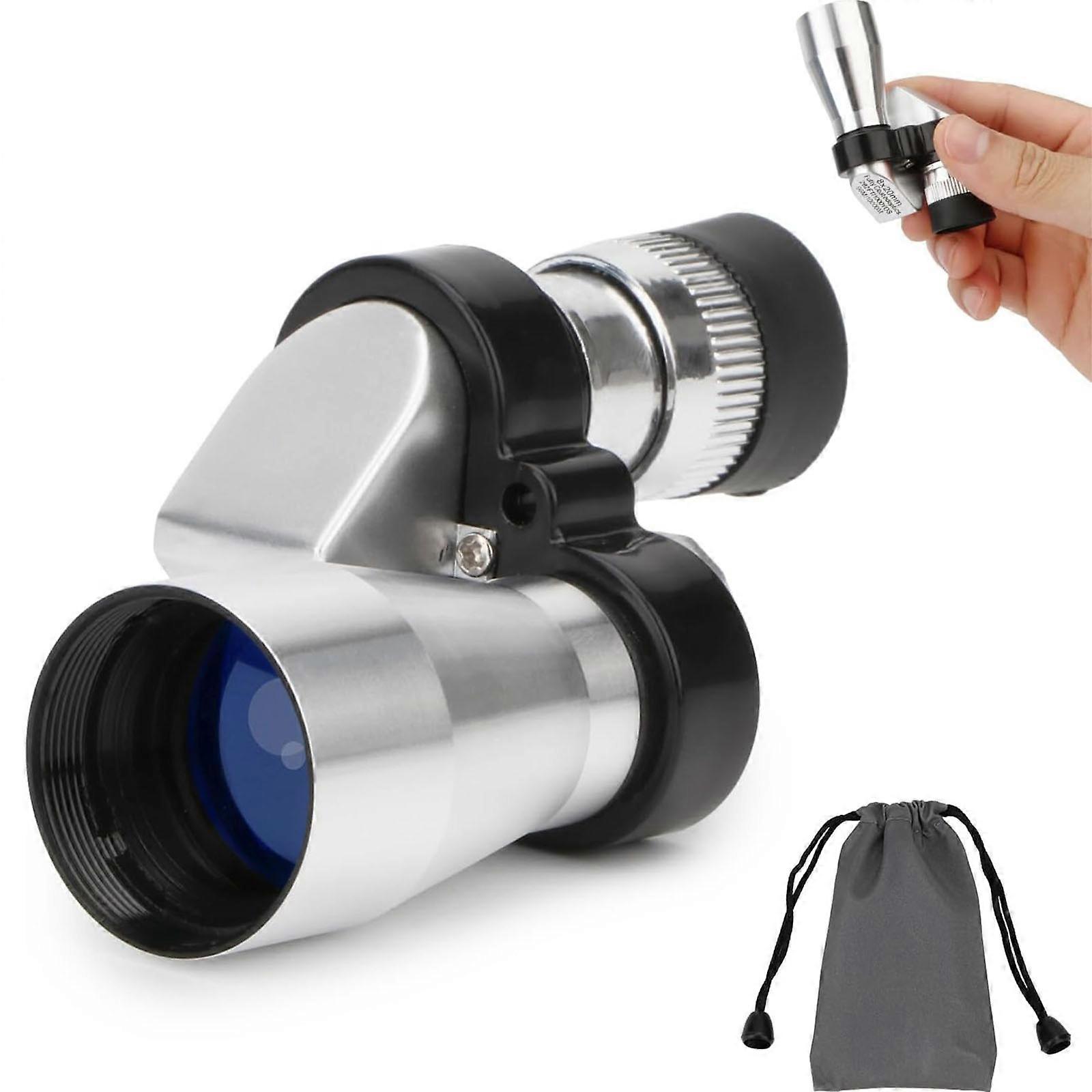 Compact Monocular Telescope for Adults, Portable Handheld Mini Monocular with Smartphone Adapter for Fishing, Travel and Scenery 8x20