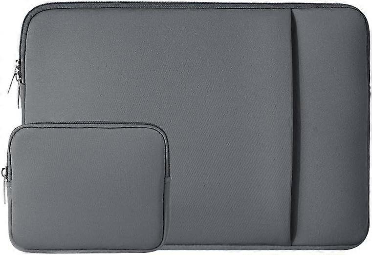 Capa protetora para laptop de 15 polegadas Capa macia Bolsa para computador com bolsa de acessórios, compatível com computador 15.4 (cinza)