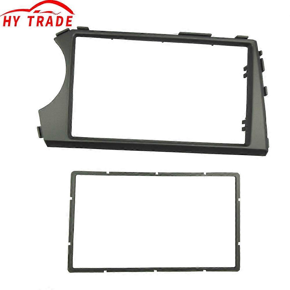 HY2 Din Fascia untuk SSANG YONG Actyon 2006-2009 Kyron Radio GPS DVD Stereo Panel CD Dash Mount AudioInstallation Trim Kit Frame
