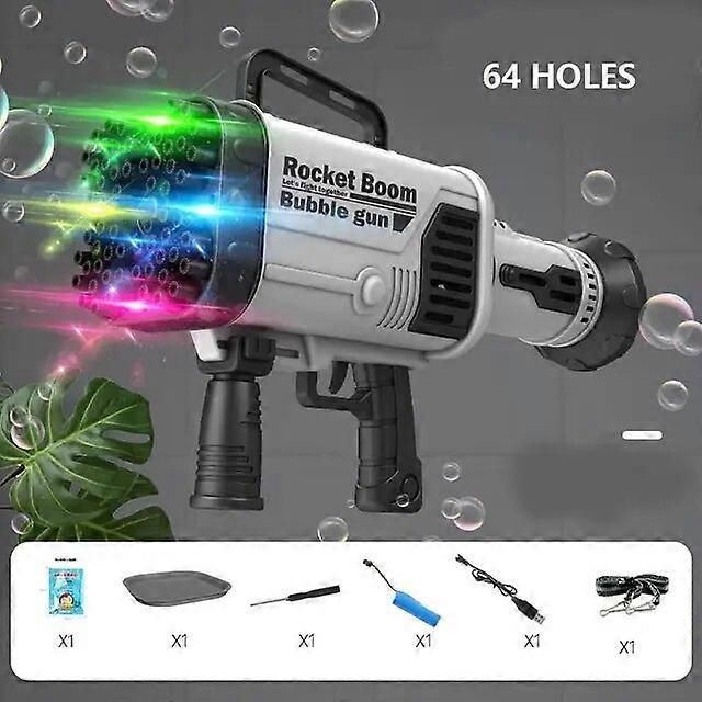 Elektrisk bubbelpistol Gatlin Bubble Gun Machine Såpbubblor Magisk bubbla för badrum Utomhusleksaker för barnBubbelblåsande leksaker