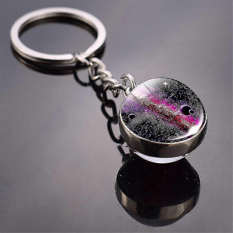 Luminous Moon Key Ring Solar System Planet Pendant Gift For Planet Lovers
