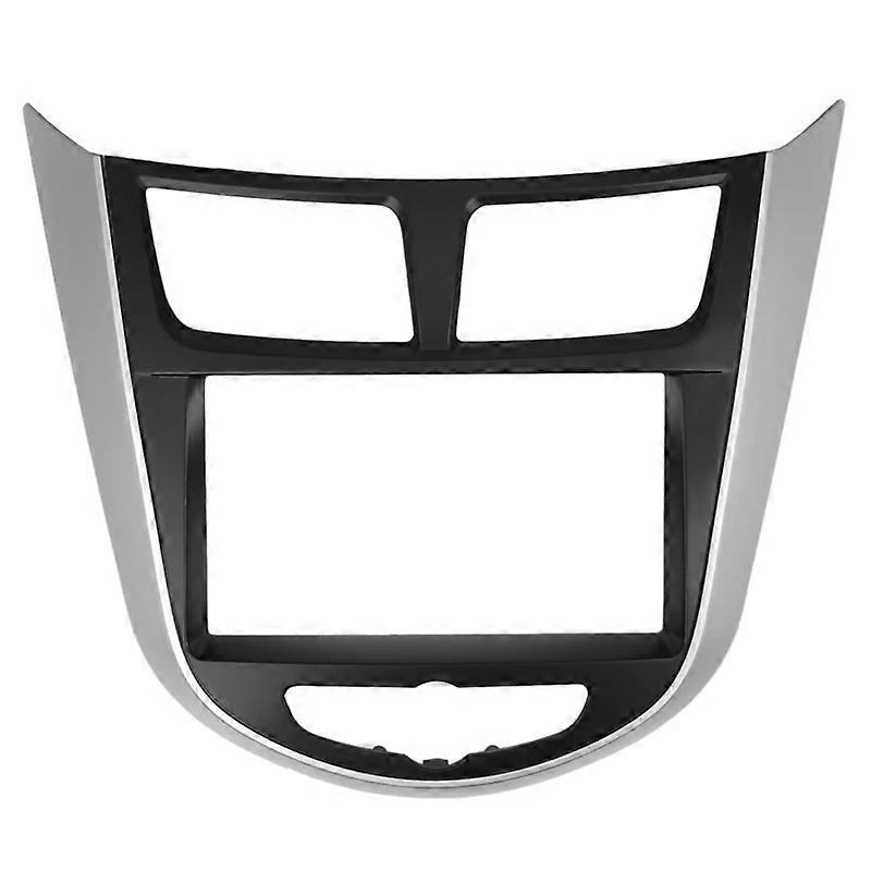 Car Refitting Radio Fascia Frame Panel DVD Trim Kit for HYUNDAI I-25 I25 Accent Solaris Verna 2DIN Dash Stereo Interface,2 Din