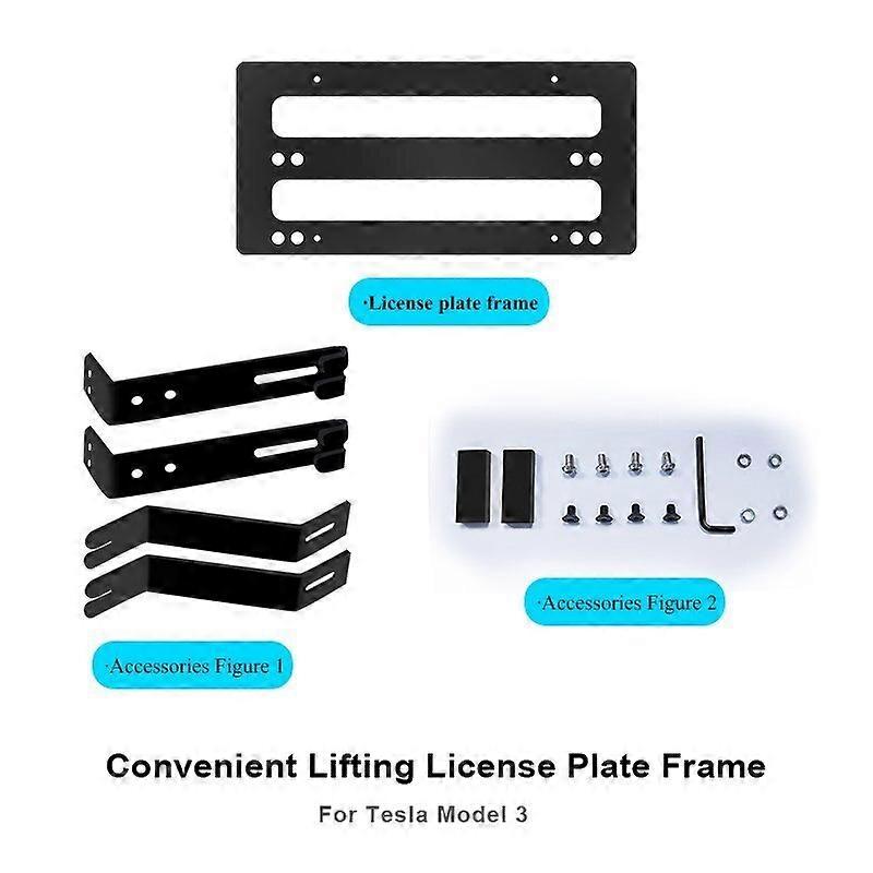 Model3 American Standard Portable Lifting License Plate Frame For Tesla Model 3 Y 2022 Accessories Auto Interior Parts ModelY