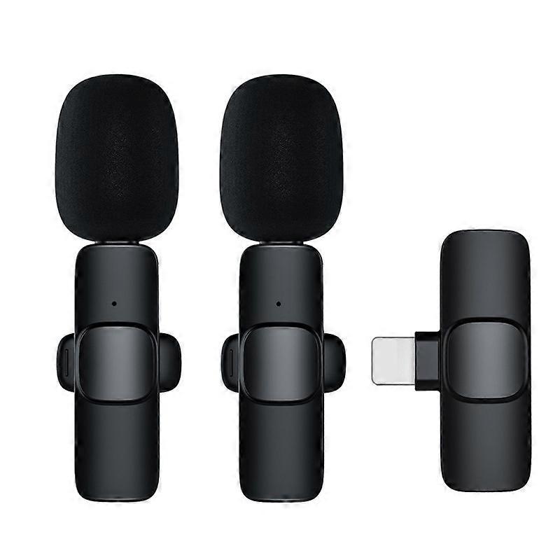 2pcs professional lavalier microphone (iPhone connector), wireless microphone for camera/computer/MacBook/phone, for video recording, Youtube, vloggin