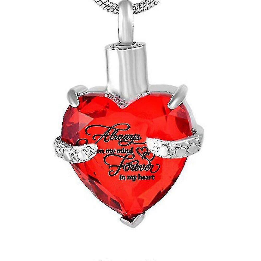 Toujours dans mon esprit pour toujours dans mon cœur Crémation Collier d’urne pour cendres Urne Bijoux Pendentif commémoratif, pas de collier
