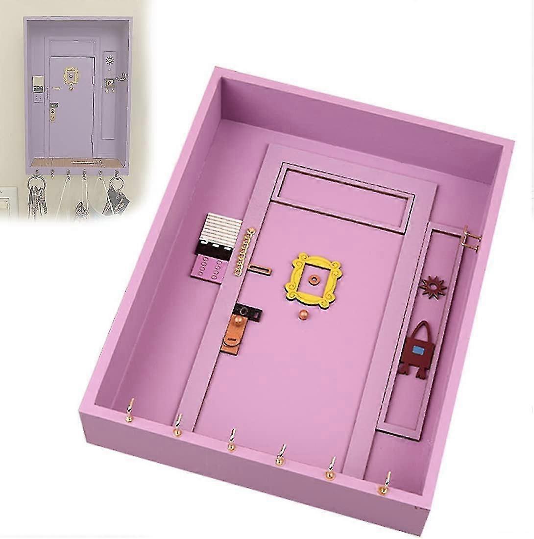 2025, κλειδοθήκη τοίχου πόρτας φίλων Monica, χειροποίητα εξατομικευμένα μπρελόκ, vintage μπρελόκ διακόσμησης σπιτιού