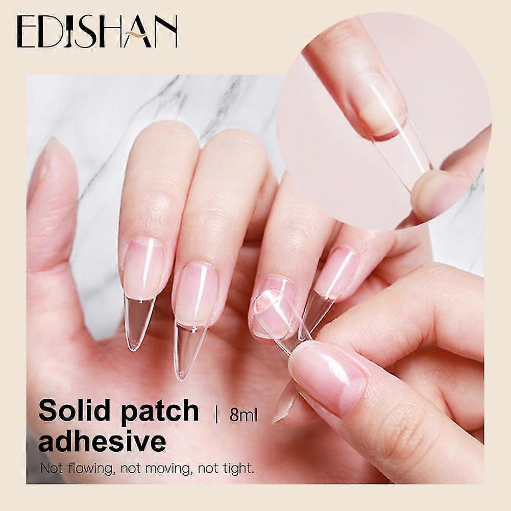 3x New Nail Solid Patch Glue Nail Patch Adhesive Super Sticky Canned Nail Patch Does Not Flow Gel Does Not Hurt Nails