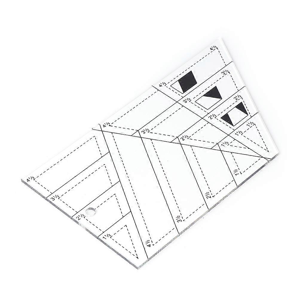Shape Measure Trapezoid Quilts Plastic Ruler DIY Patchwork Sewing Tools