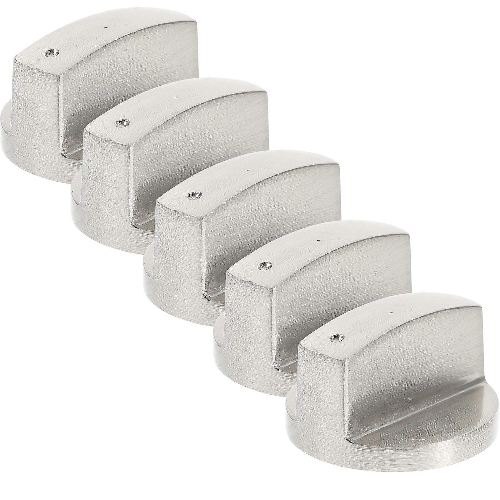 5Pcs Stainless Steel Gas Stove Knob Cooktop Surface Burner Control Knobs Replacement