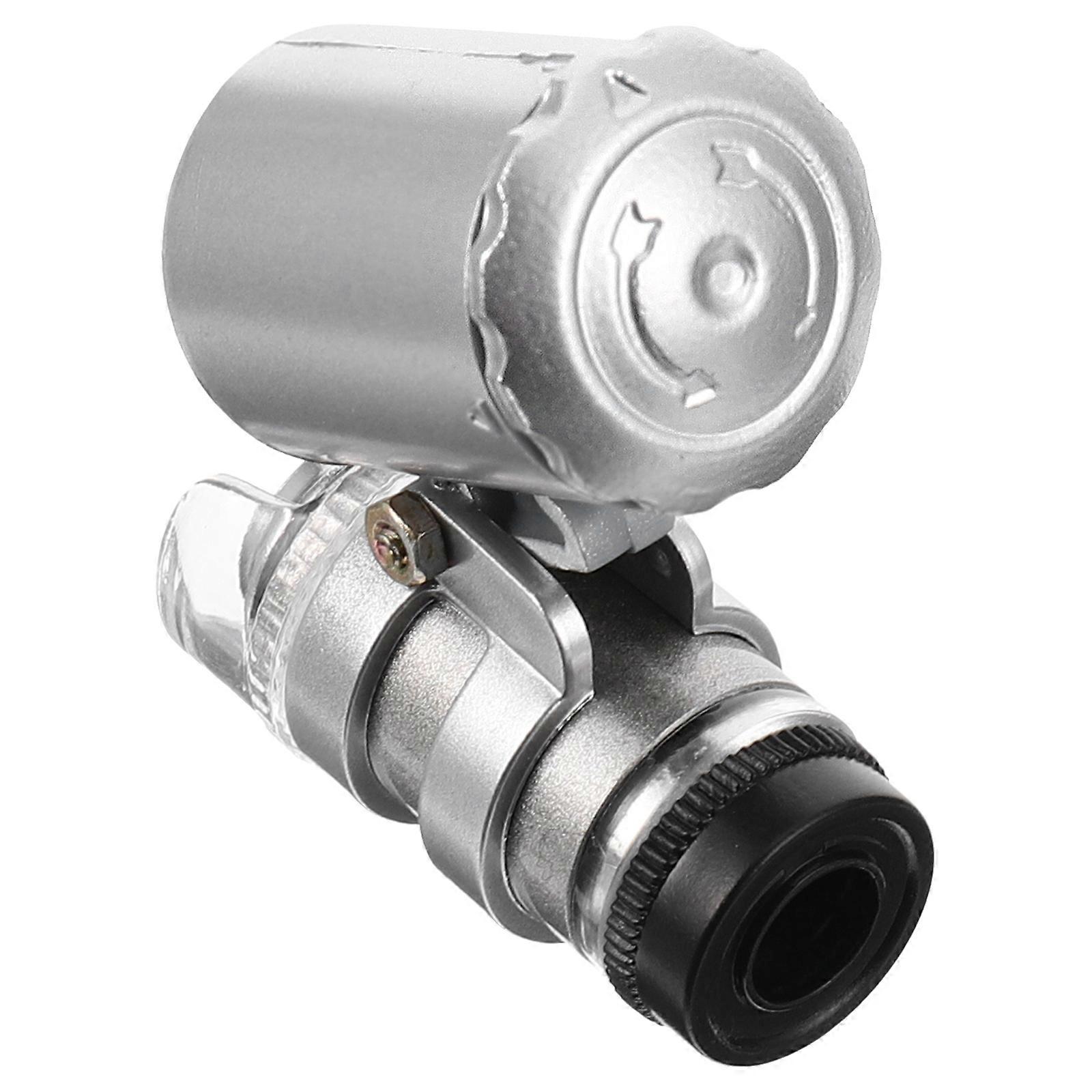 1Pc Mini 60X Microscope Détecteur De Devises Microscope LED Outil Loupe