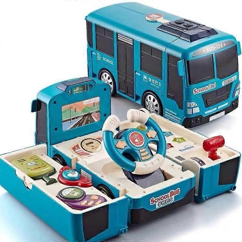 Multifunction Bus Driving Simulation Toy with Music Light