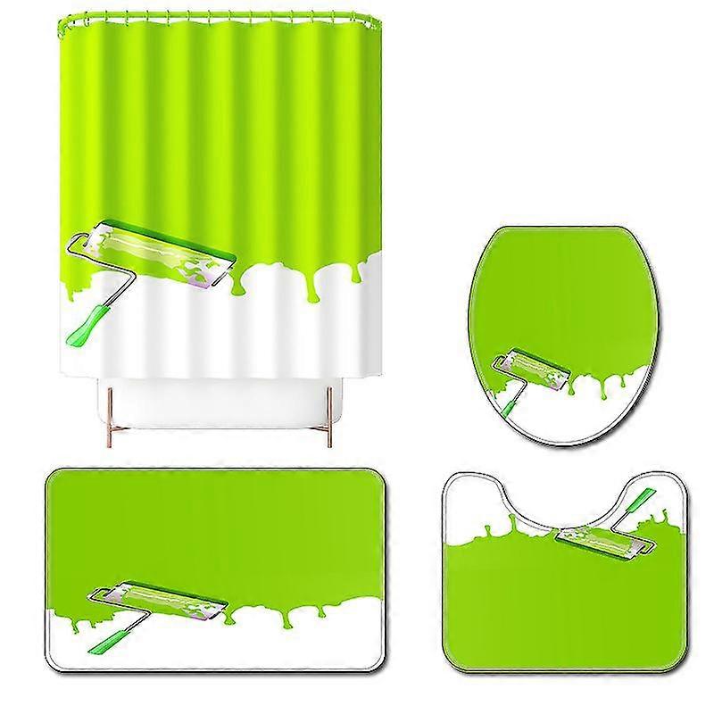 Mng trykt grøn pensel hvide væggulvmåtter