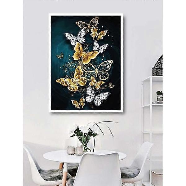 Timanttimaalaus / DIY 5D timanttimaalaus - 30x40cm - Perhonen