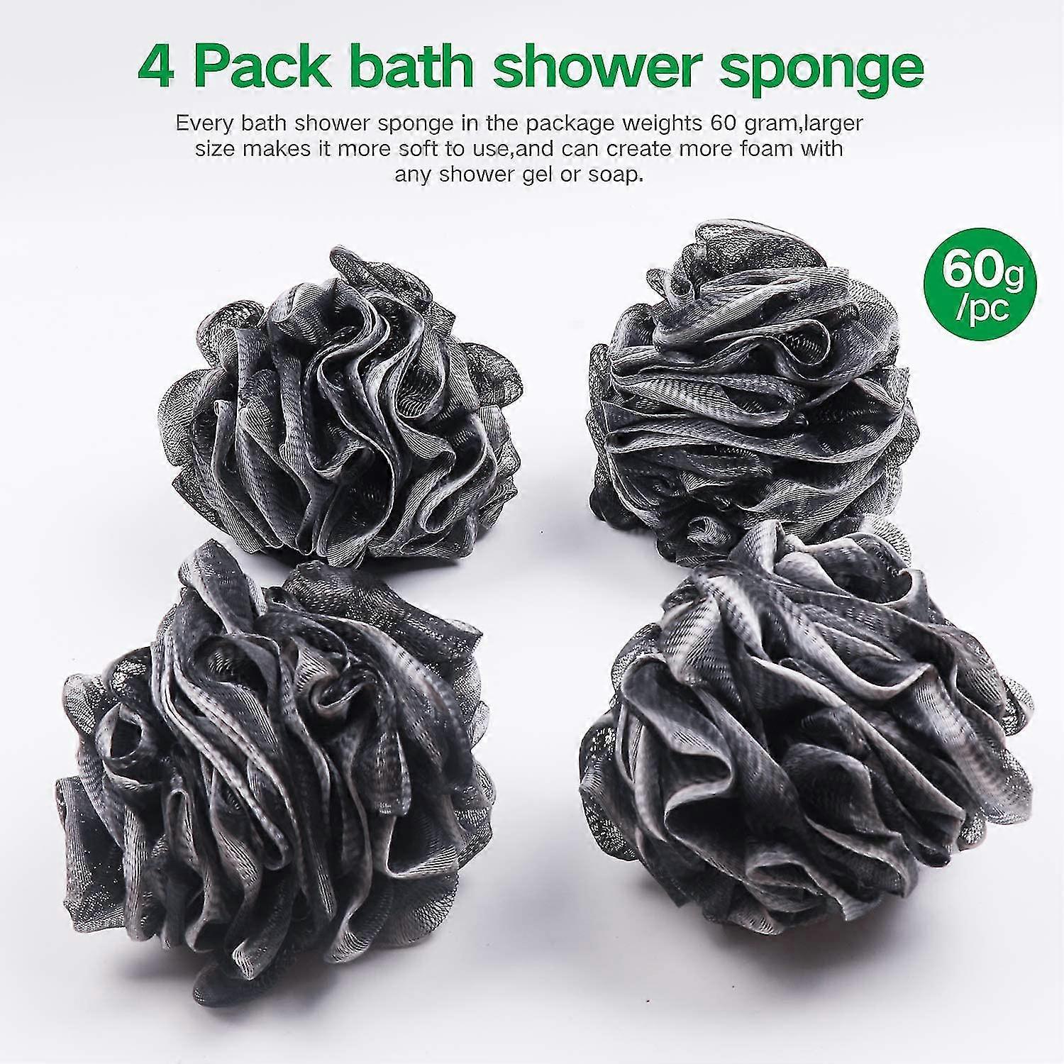 Bath Shower Sponges 4pcs