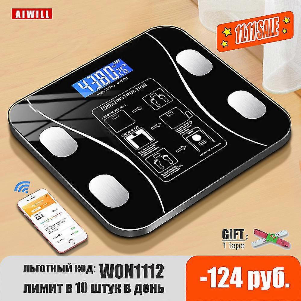 Body Fat Scale Smart Wireless Digital Bathroom Weight Scale Body Composition Analyzer With Smartphone App Bluetooth-compatible