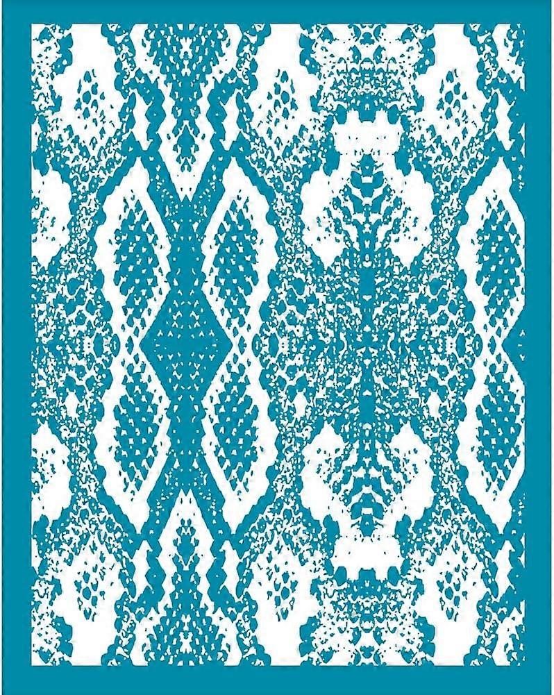 4x5 Inch Clay Stencils Snakeskin Pattern Silk Screen for Polymer Silk Screen Stencils Abstract Snakeskin Mesh Transfer Stencils Animal Theme Mesh Sten