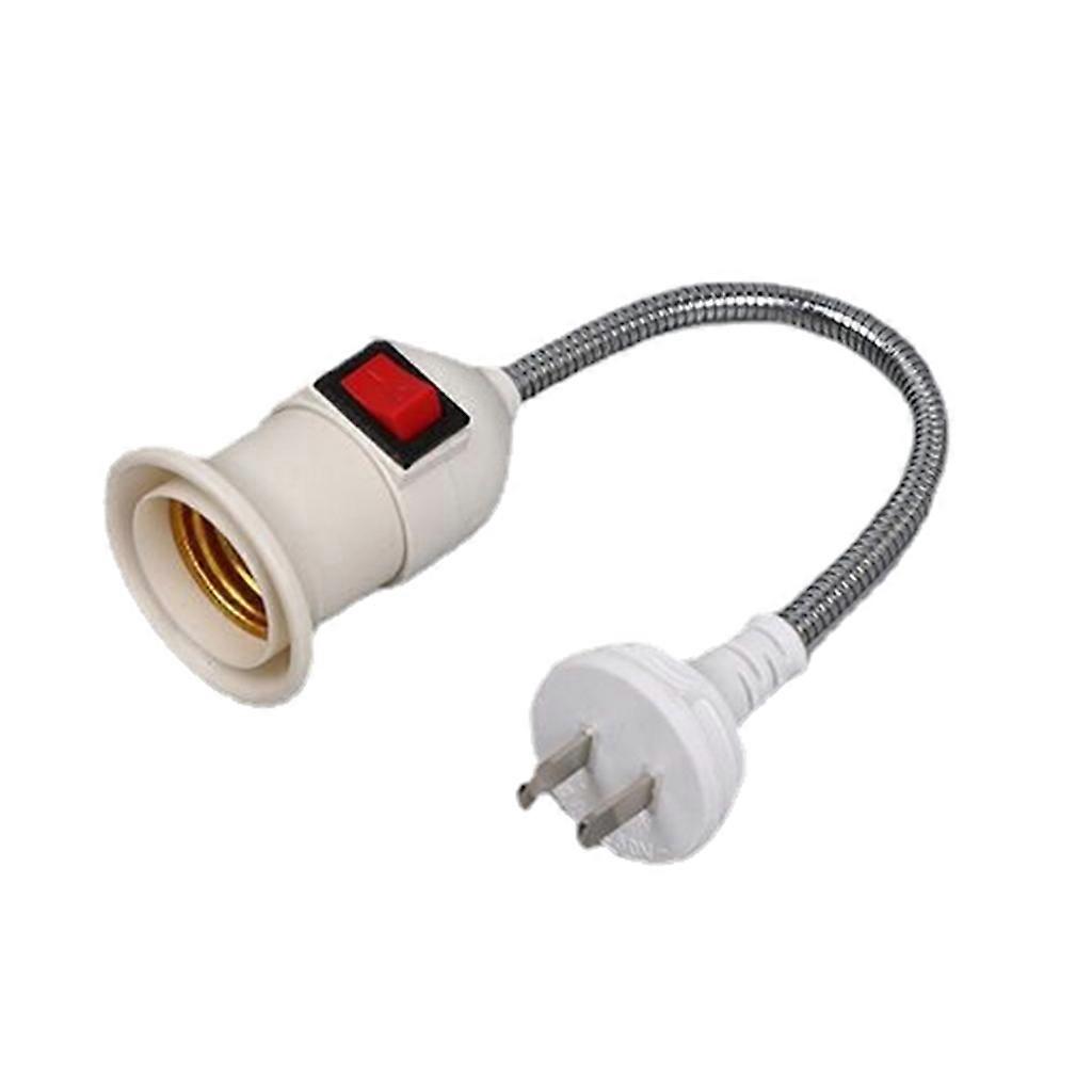 EU US Plug Bulb Holder with Switch E27 Lamp Base Adjustable Socket Holder