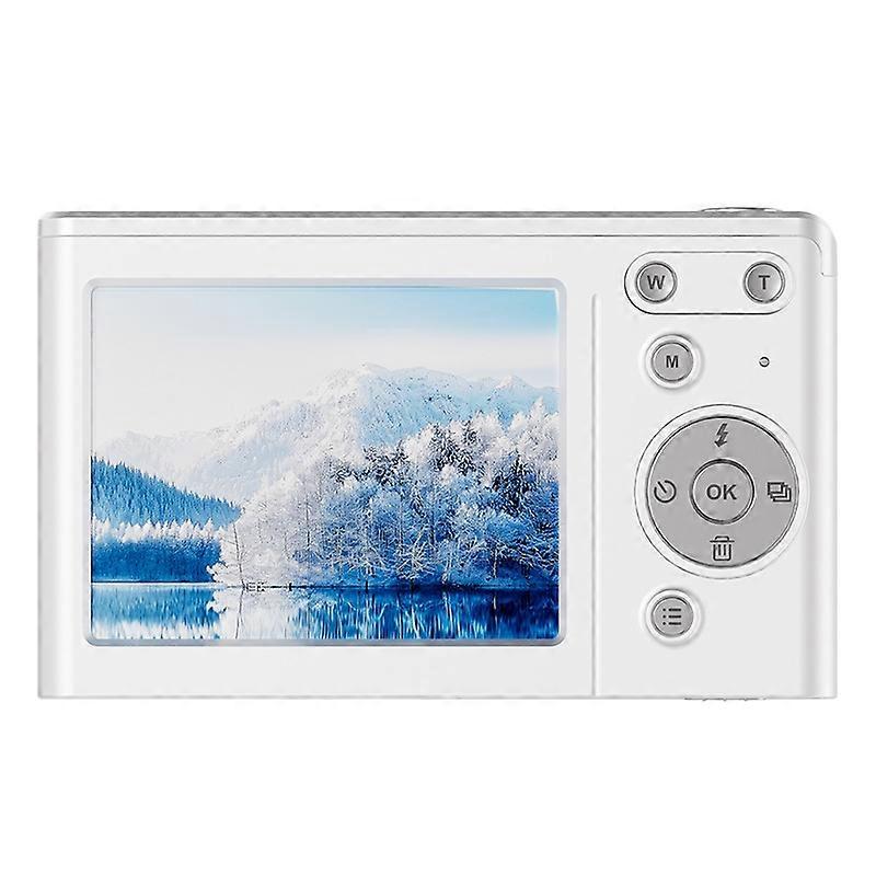 M06 2.8 Inch Digital Camera HD Video Recorder 16X Zoom Retro Student CCD Camera without TF Card - Wh