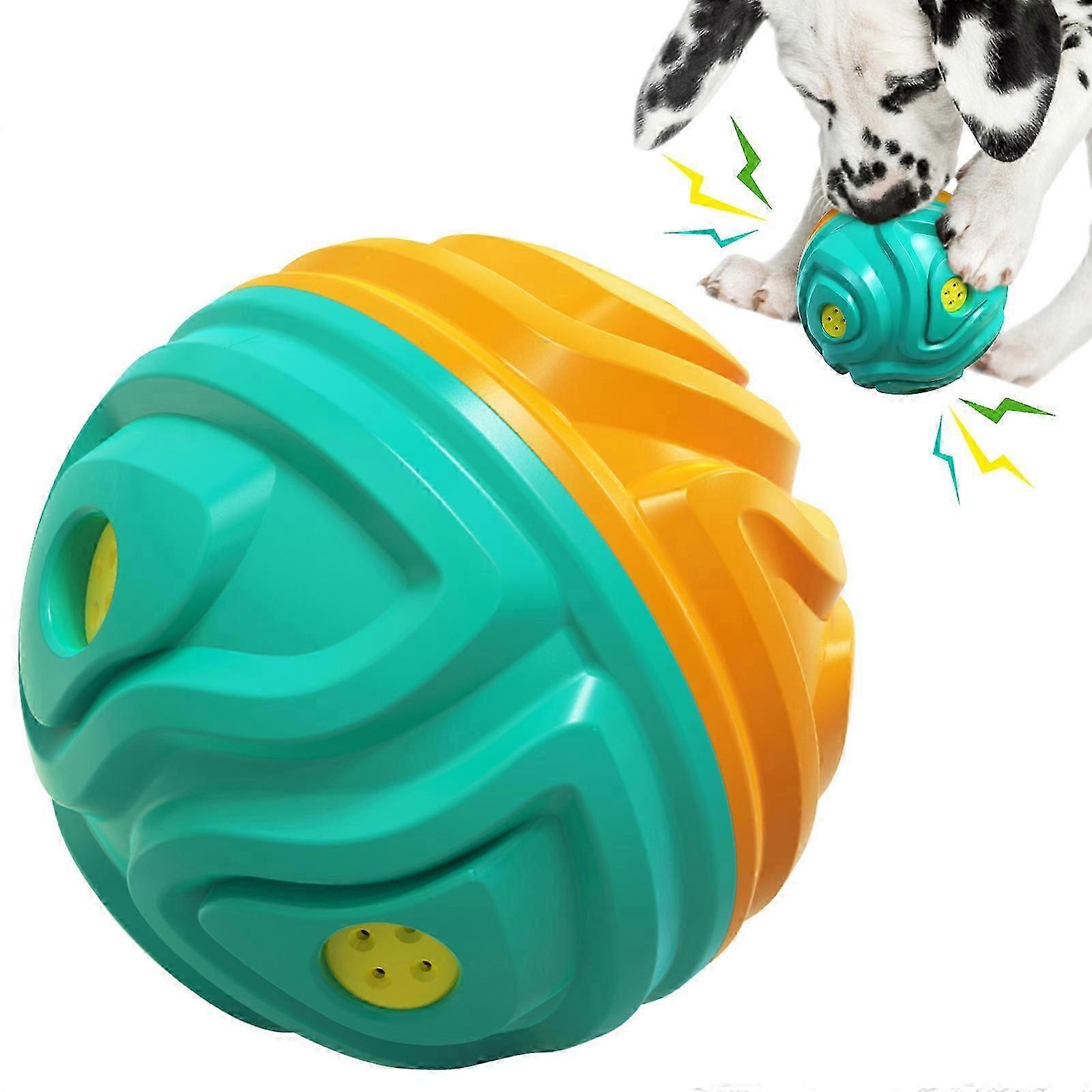 YSQ-03 TPR Pet Squeaky Toy for Puppy Dog Chew Toy with Sound Teething Teeth Cleaning Ball Tool for Dog Teeth Grinding (with FDA, BPA-Free) - Yellow Or