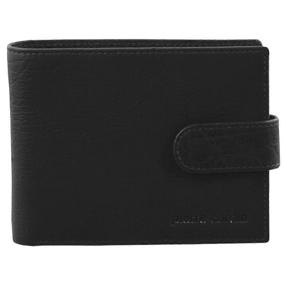 Pierre Cardin Mens Leather Wallet Flap Credit Card Slots RFID Protected