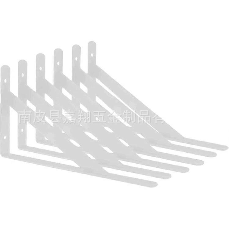 White Shelf Brackets, 6 Packs, 90 Degree Angle for Floating Shelves Installation
