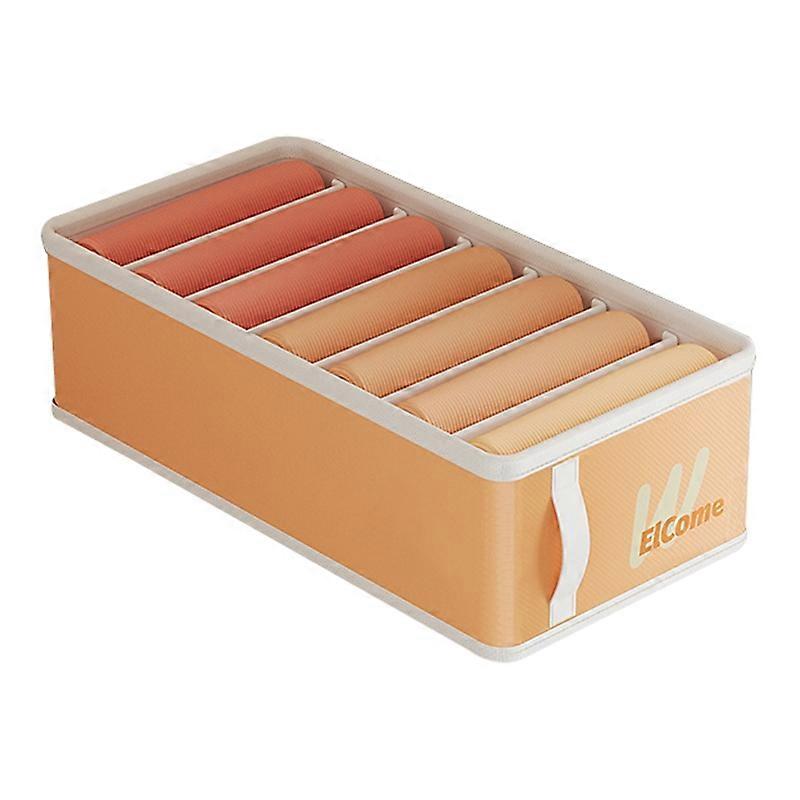 Type Small 7 Compartments Foldable Moisture-proof Clothes Organizer PE+PP Wardrobe Pants Storage