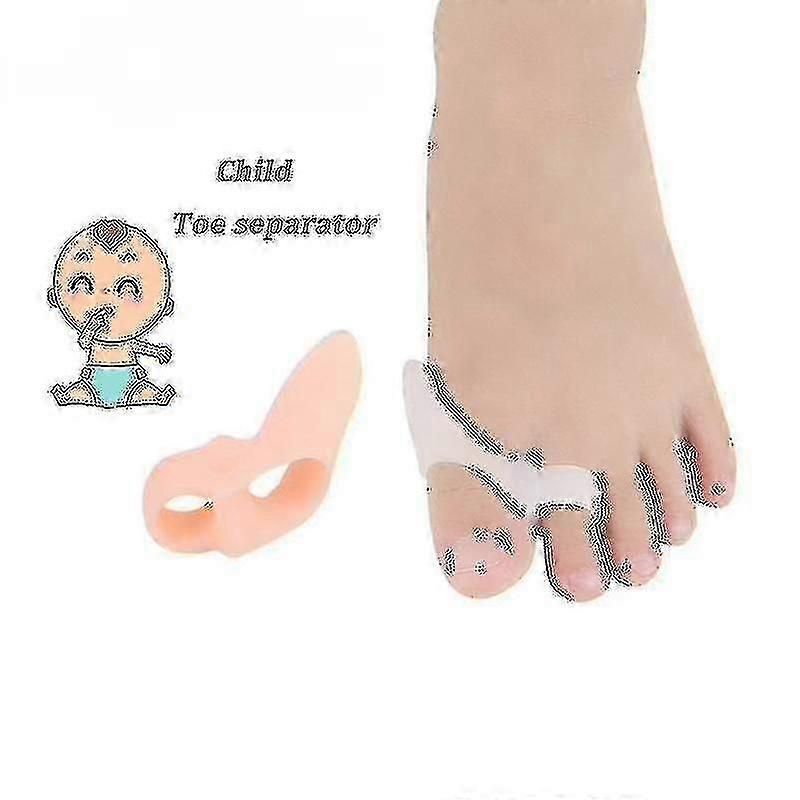 2-pack Kids Hallux Valgus Protector Overlap Toe Corrector - White
