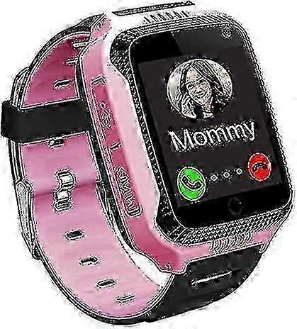 Barnens telefonklocka - Rosa engelska GPS-version