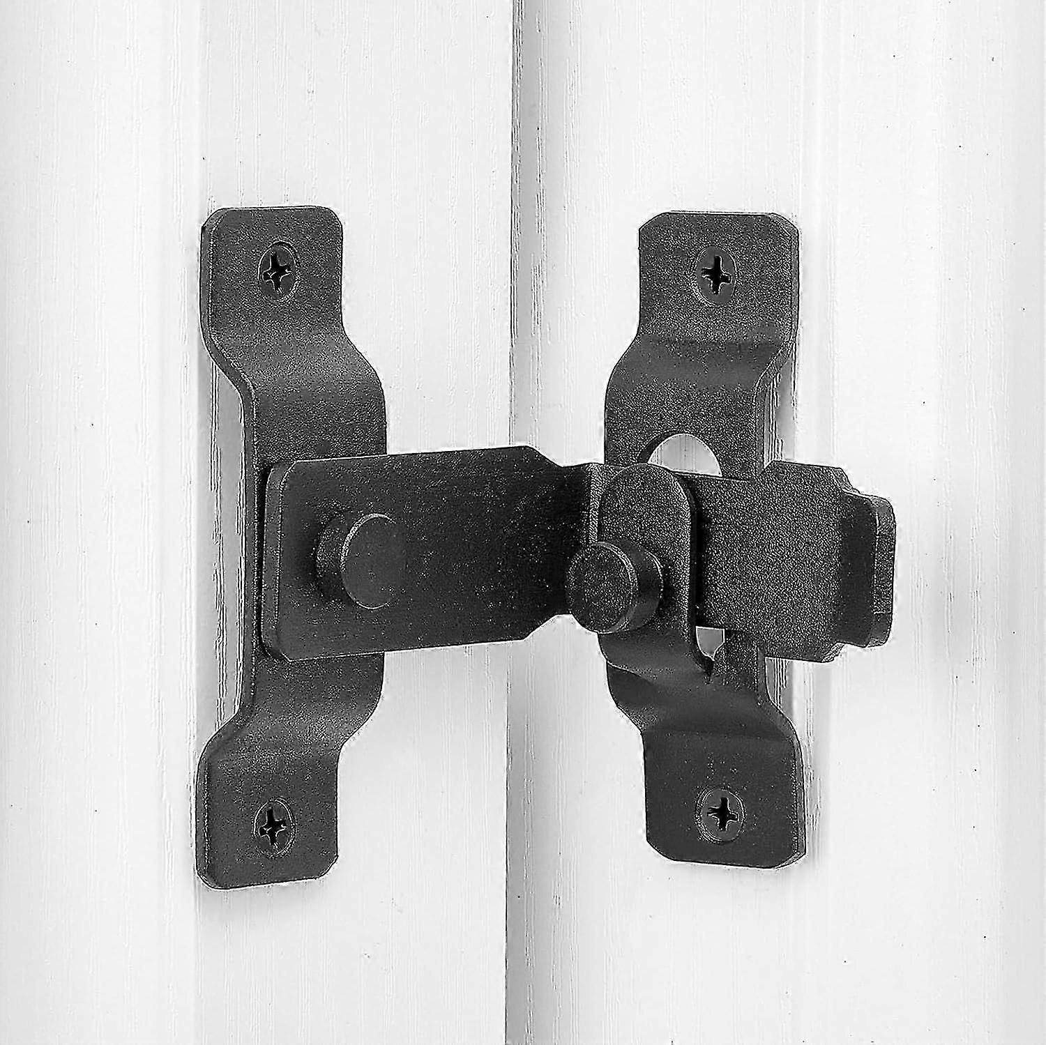 unique 2 Packs 90 Degree Flip Barn Door Lock,Protect Privacy-Security Gate Latch,Hook