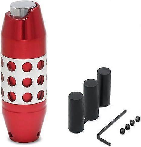 Racing Style Automatic Universal Gear Shift Knobs Shifting with Push Button Shifter Lever (red)
