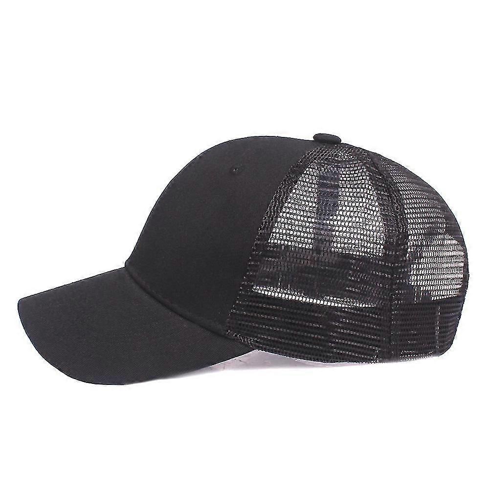 Plain Mesh Back Solid Snapback Baseball Cap Visor Blank Hats Trucker Caps