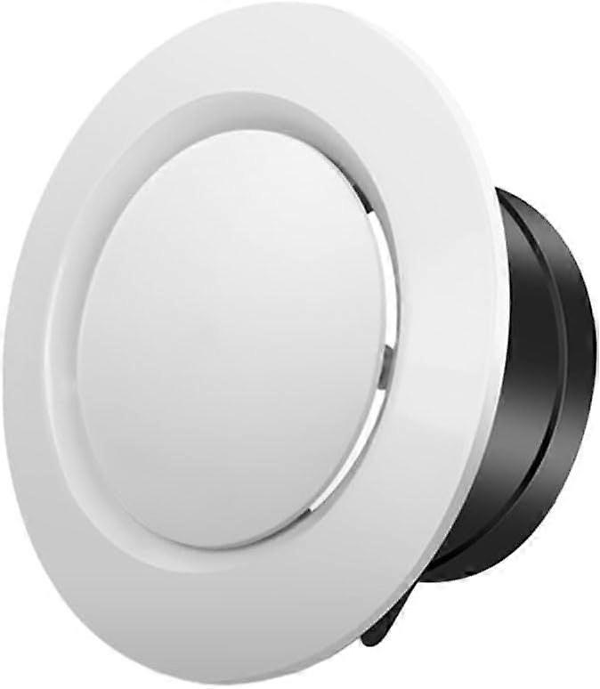 Plastic Round Ceiling Vent - Adjustable Diffuser / Extractor Valve - Universal Air Supply / Exhaust Valve - Ventilation Duct Cover - Frame (75mm)