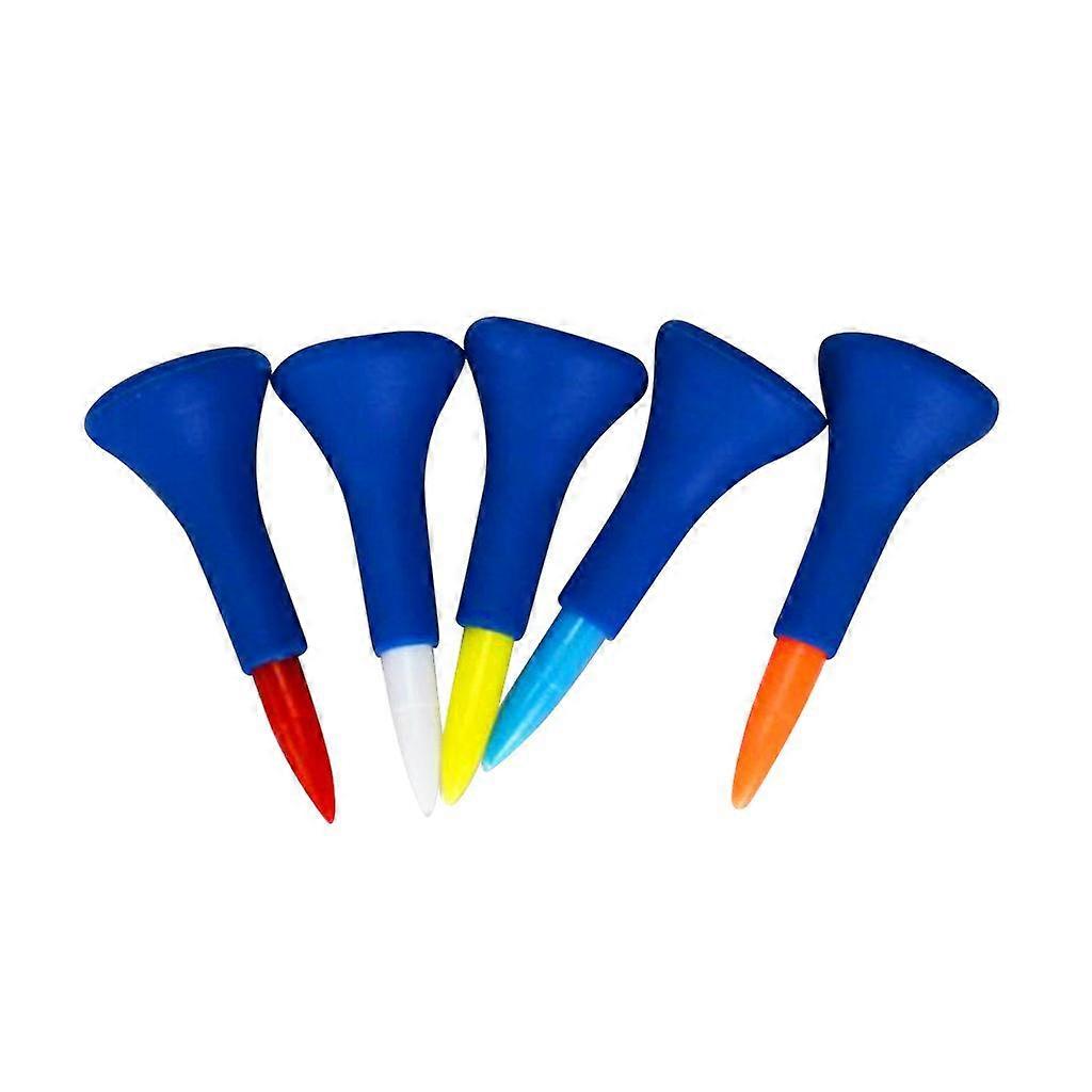 5 Pieces Durable Soft Rubber Cushion Top Golf Tees Random Practice for Golfer