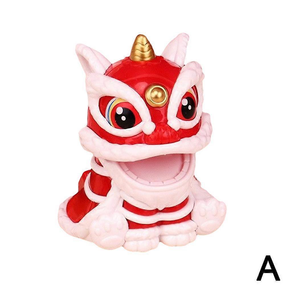 Car Ornaments Solar Powered Lion Dance Automatic Nodding Car Ornaments National
