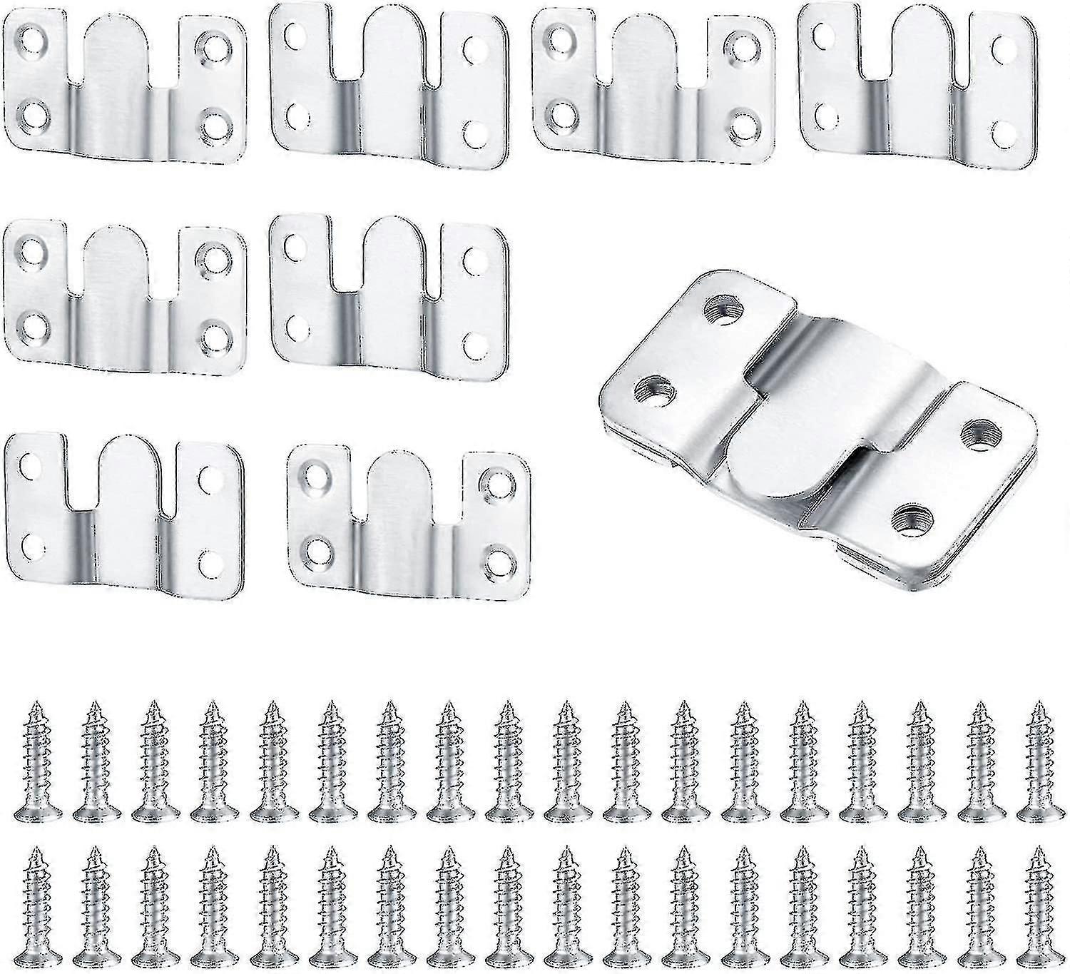 10 Piece Storage Hook Concealed Flush Mount Bracket, Heavy Duty Interlocking