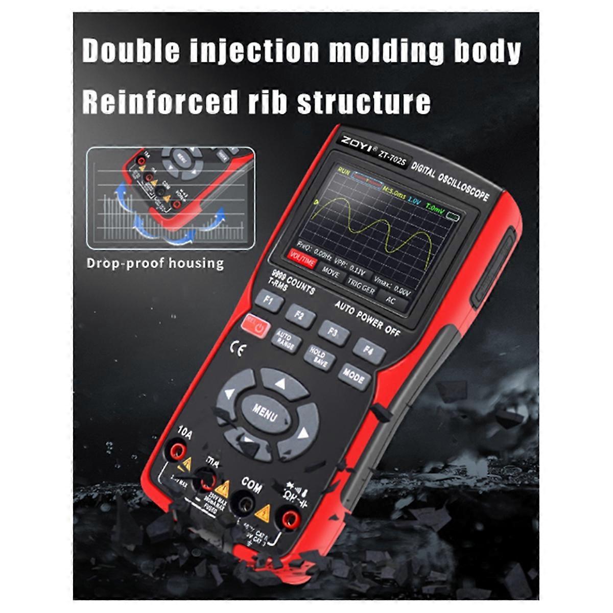 702S Digital Oscilloscope High-Precision Dual Purpose Oscilloscope Multimeter 10MHZ Support Waveform Storage 702S English