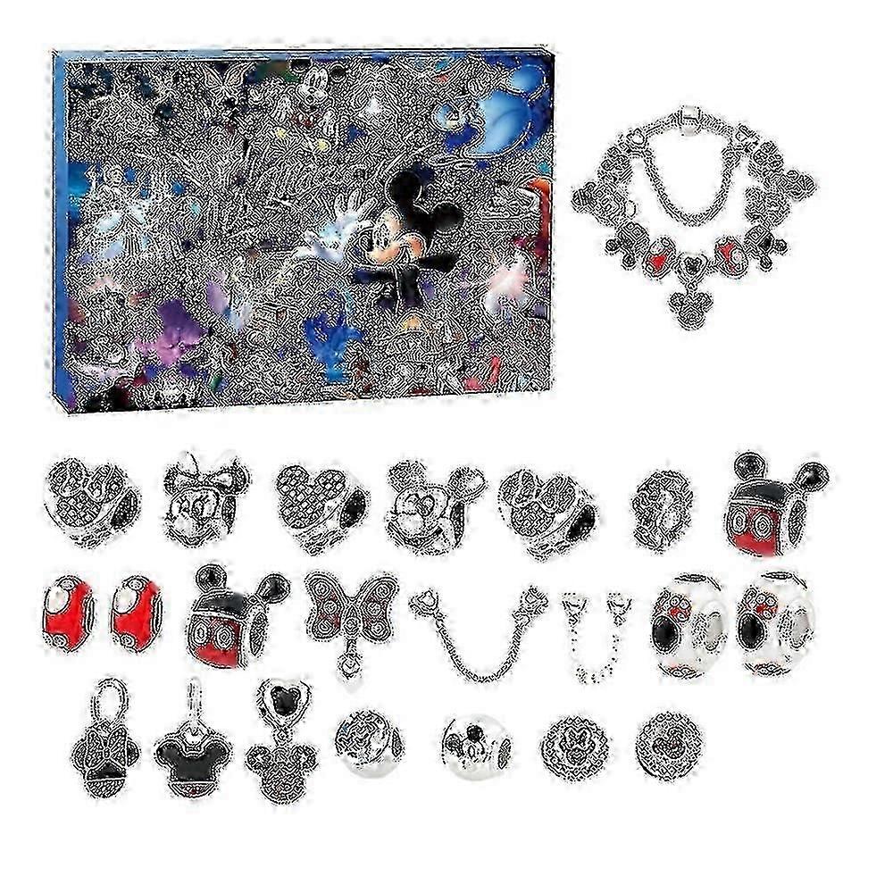 Anime Disney Lilo Stitch Alloy Charm Accessories Christmas Advent Calendar Bracelet Necklace Trinket Diy Jewelry Countdown Calendar-sz1