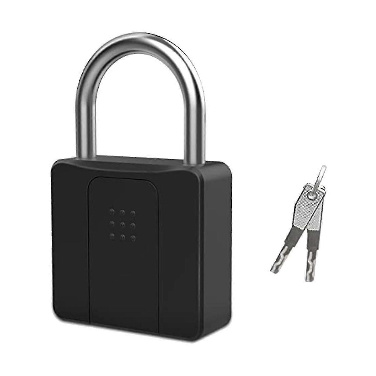 Fingerprint Padlock With Key Fingerprint Bluetooth Padlock, Guardrail Door Lock, Gate, Warehouse, G
