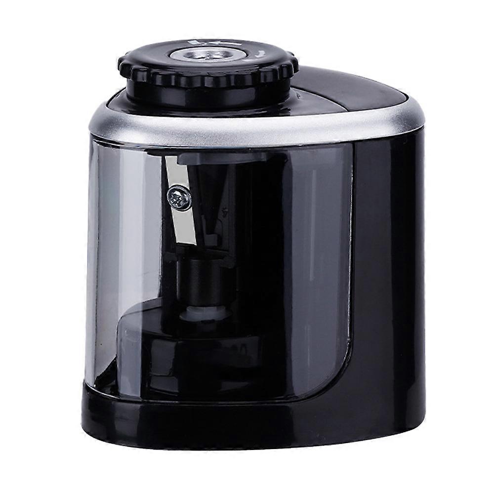 Compact Battery-Operated Pencil Sharpener, Efficient for 6-8mm Pencils, Transparent Window, Automatic & Manual Modes, Safe Blade Operation, Portable