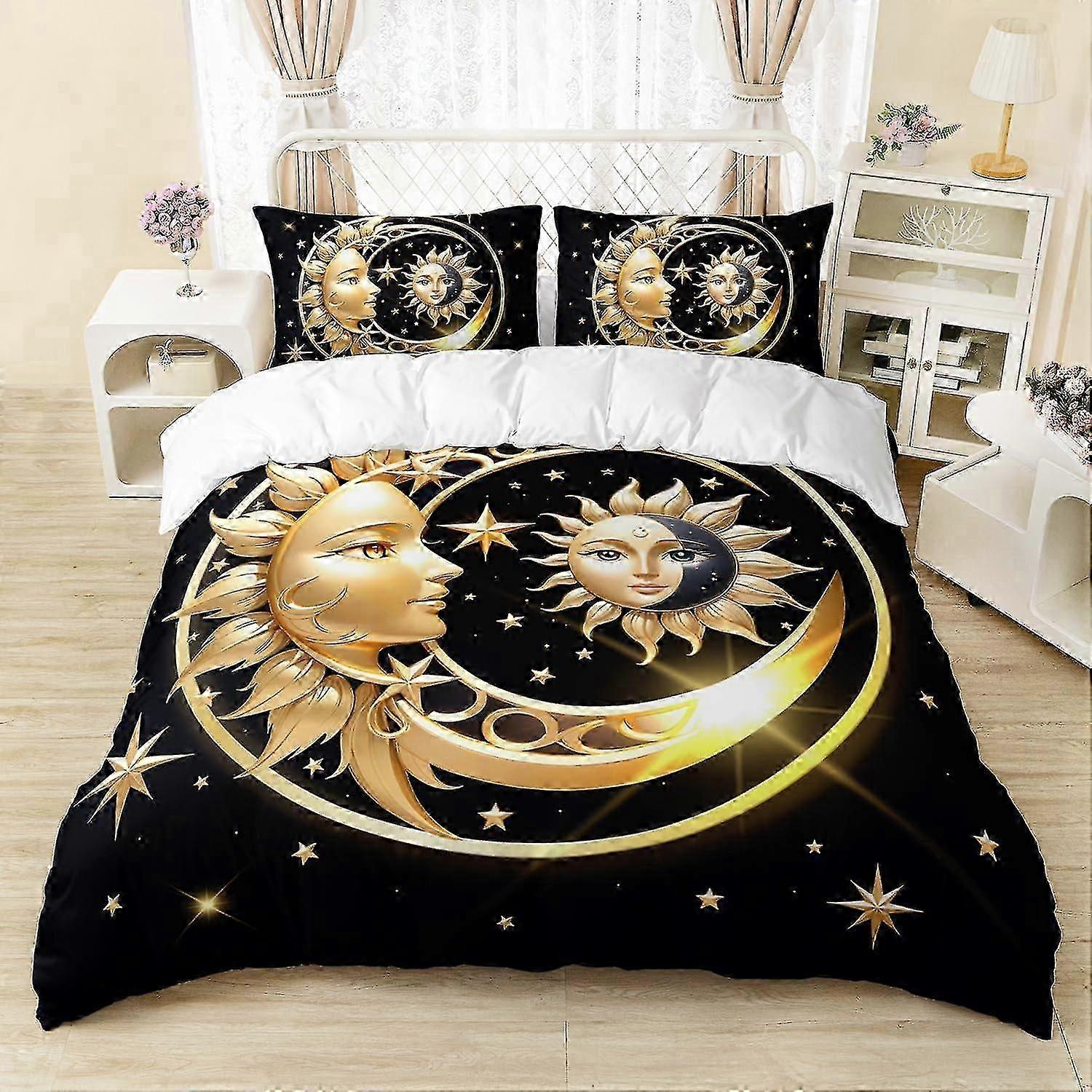 b1593 Lençóis Estilo Boho Esqueleto Esqueleto Edredom Conjunto de Cama de 3 Peças 1 Capa de Colcha e 2 Fronhas Lençóis gb1593