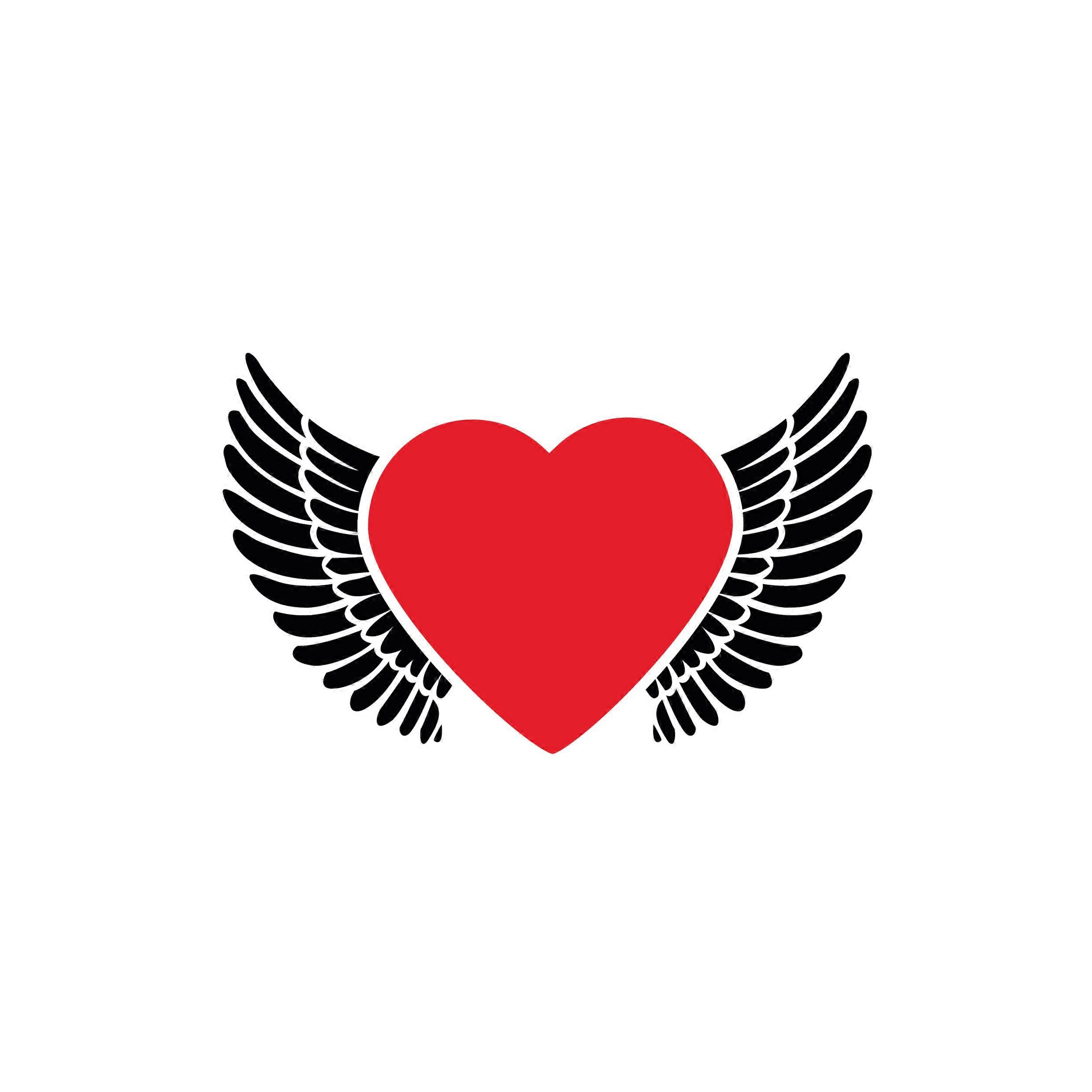 Iron-on patch Wings of Heart